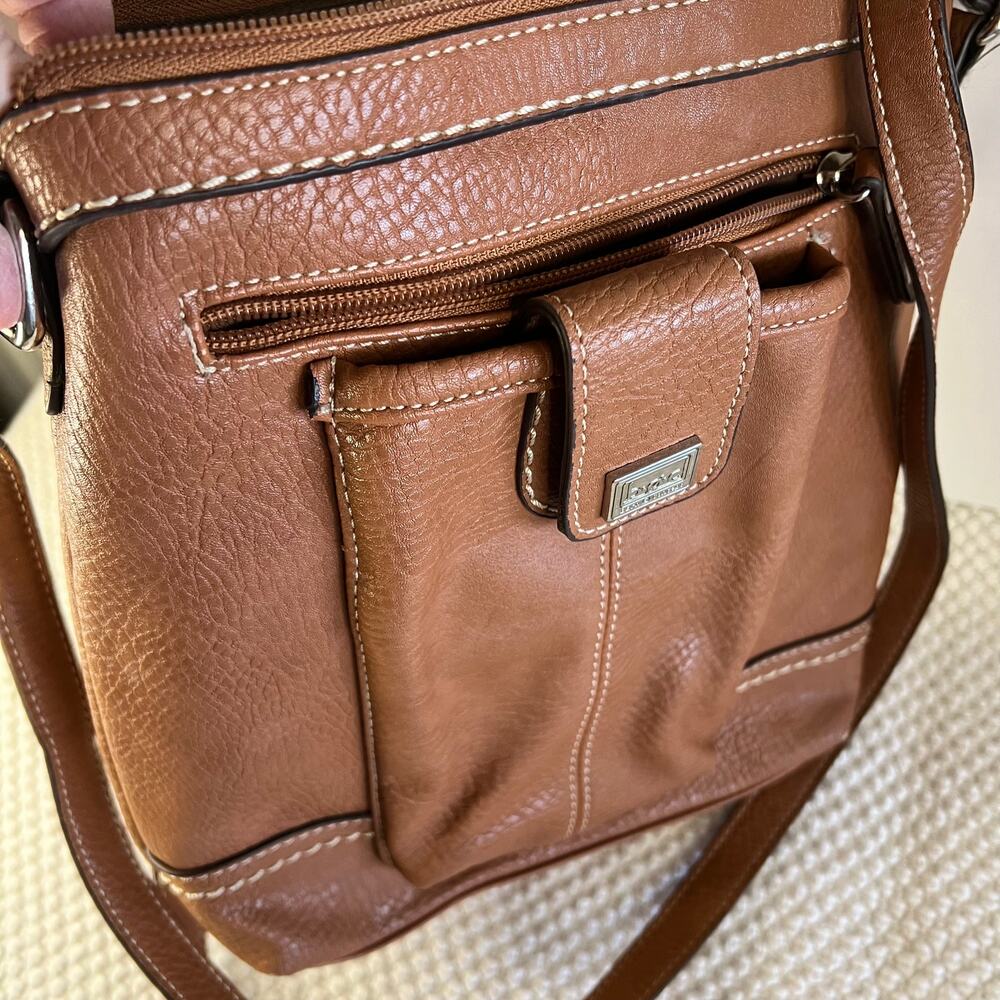 B.O.C BORN Tan Satchel Crossbody Bag Adjustable Strap - Picture 3 of 10
